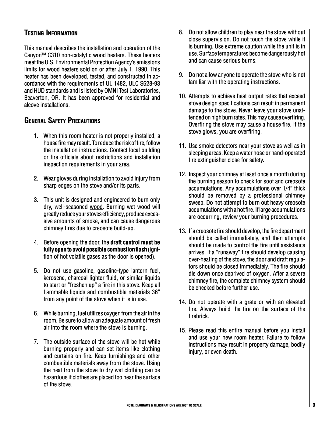 Maytag C310 operation manual Testing Information, General Safety Precautions 
