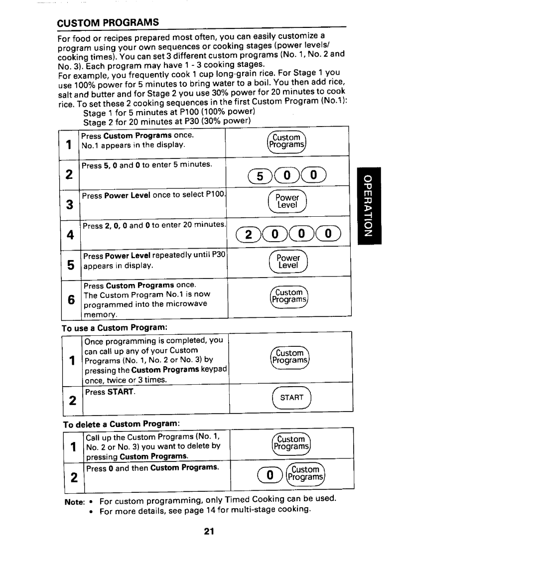 Maytag CMV1100AA manual PressCustom Programs once, PressSTAR T, To delete a Custom Program 