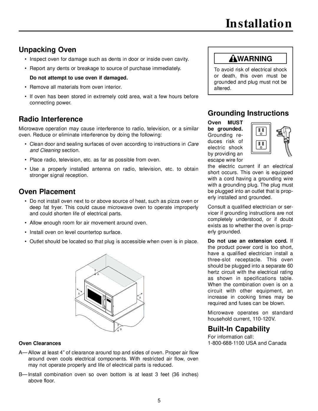 Maytag Combination Oven owner manual Installation 