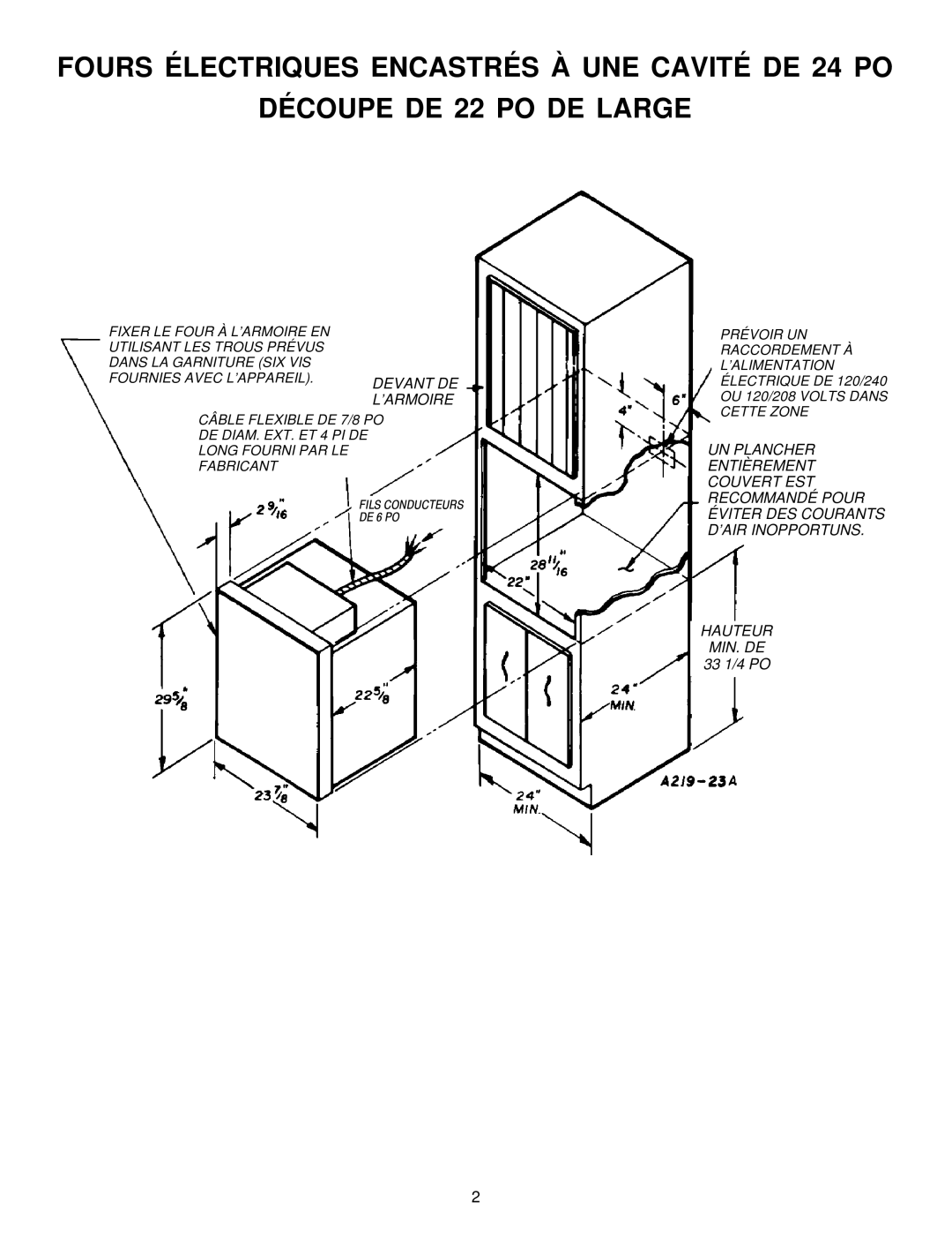 Maytag CWE4800ACE installation instructions Devant DE L’ARMOIRE 