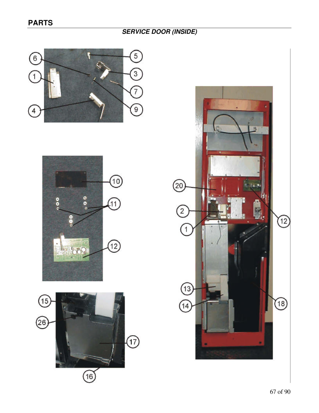 Maytag DN5000, DN3000 manual Service Door Inside 