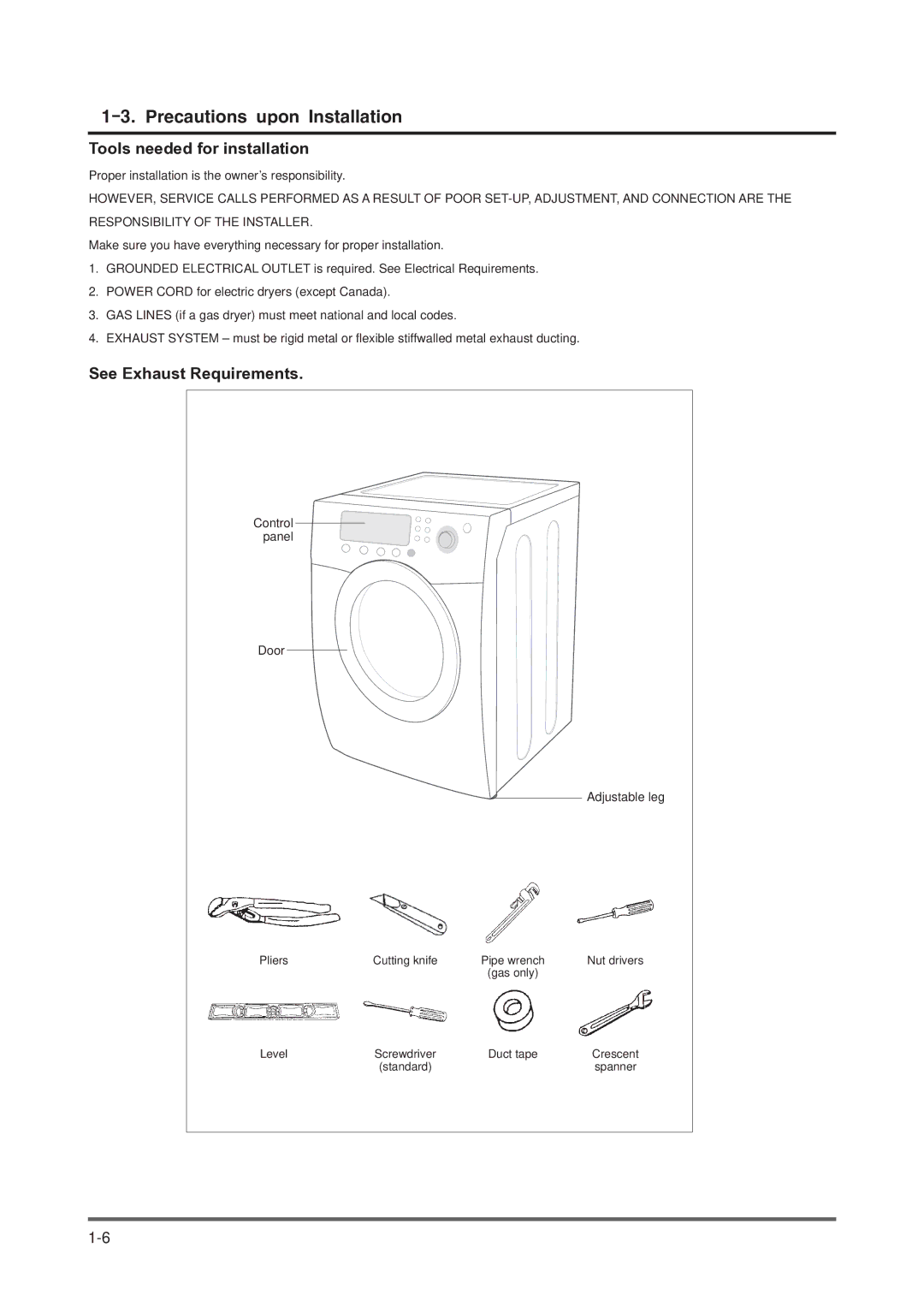 Maytag DV316LG manual 4061#Suhfdxwlrqv#xsrq#Lqvwdoodwlrq, Tools needed for installation 