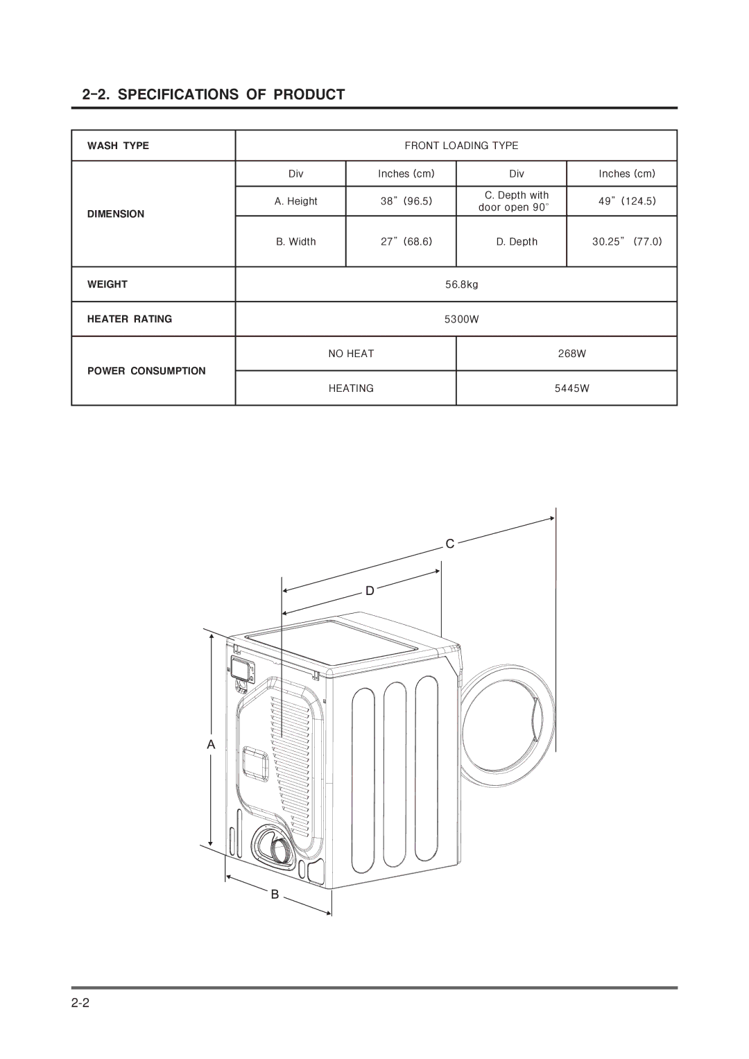 Maytag DV316LG manual 5051#VSHFLILFDWLRQV#RI#SURGXFW 