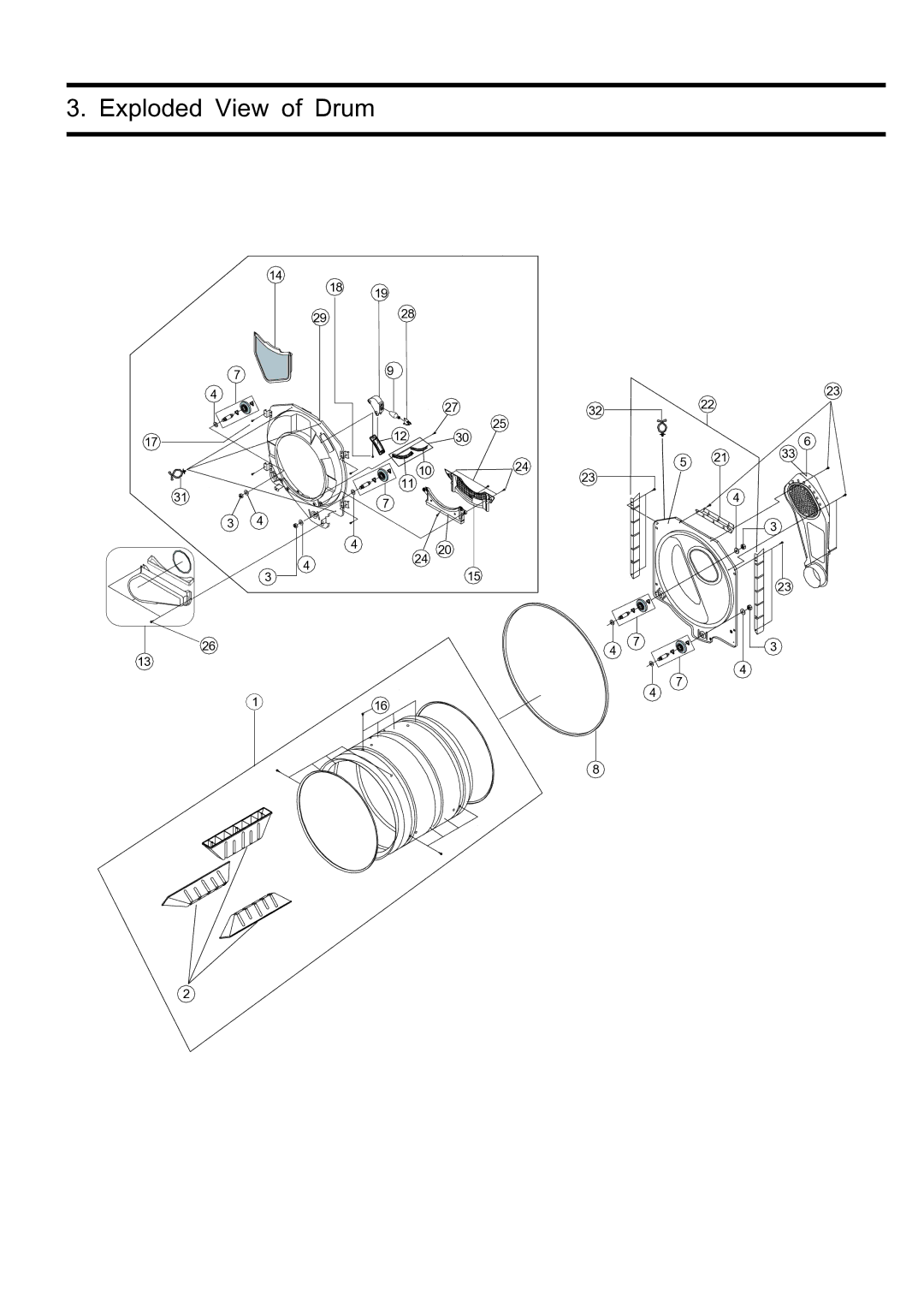 Maytag DV316LG manual Exploded View of Drum 