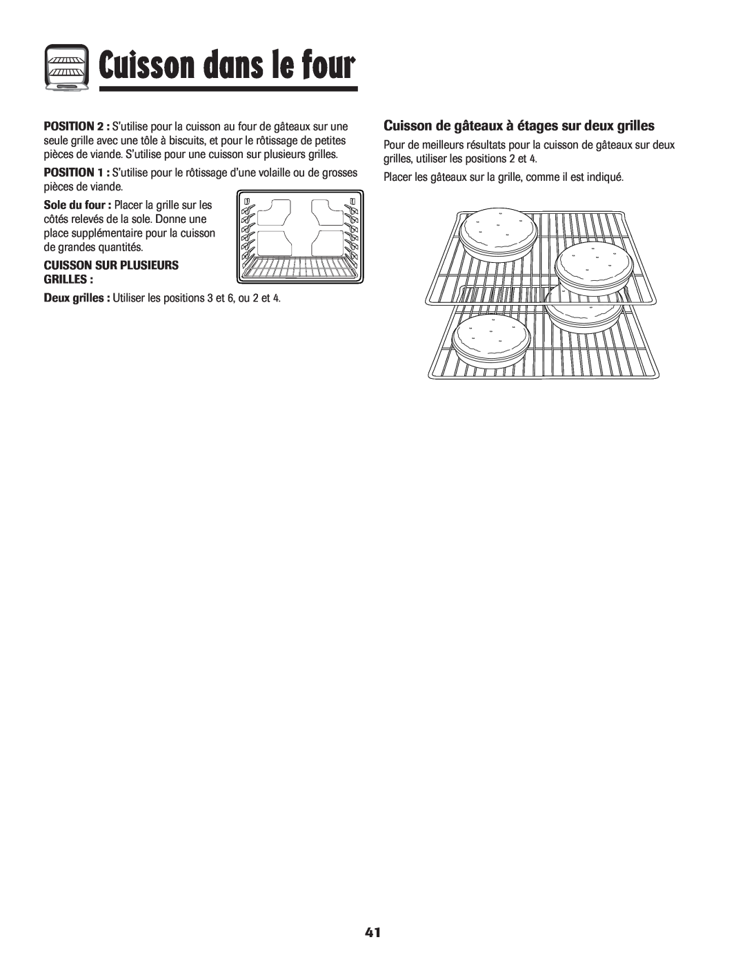 Maytag Gas - Precision Touch Control 500 Range Cuisson de gâteaux à étages sur deux grilles, Cuisson dans le four 