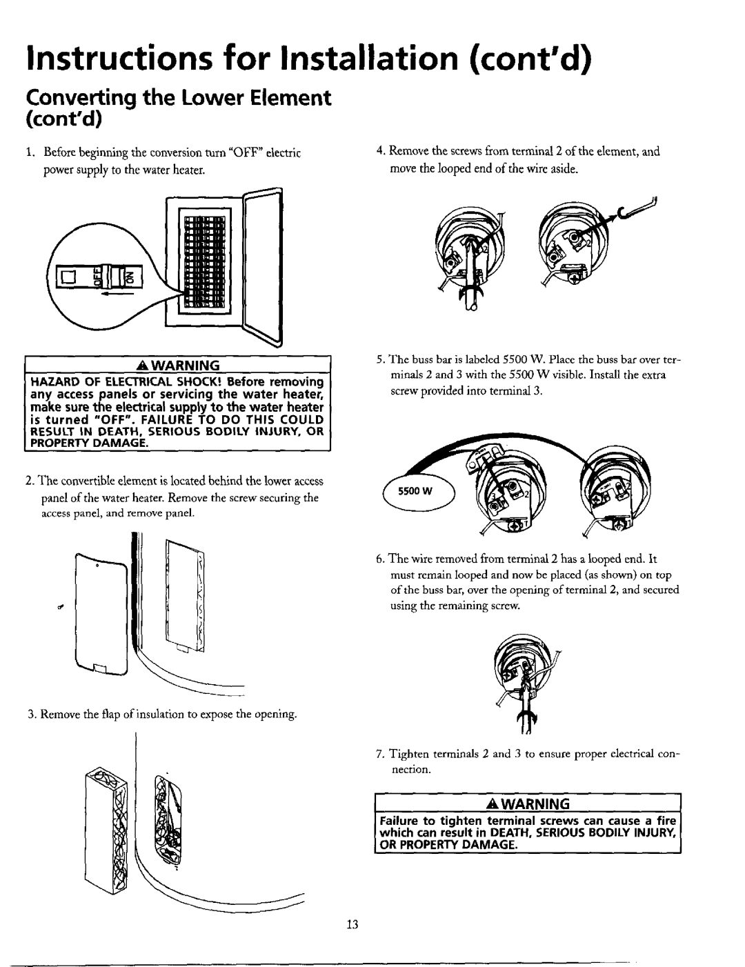 Maytag HE21282PC, HE21250PC operating instructions Contd, Hazard of Electrical SHOCK! Before removing, Property Damage 