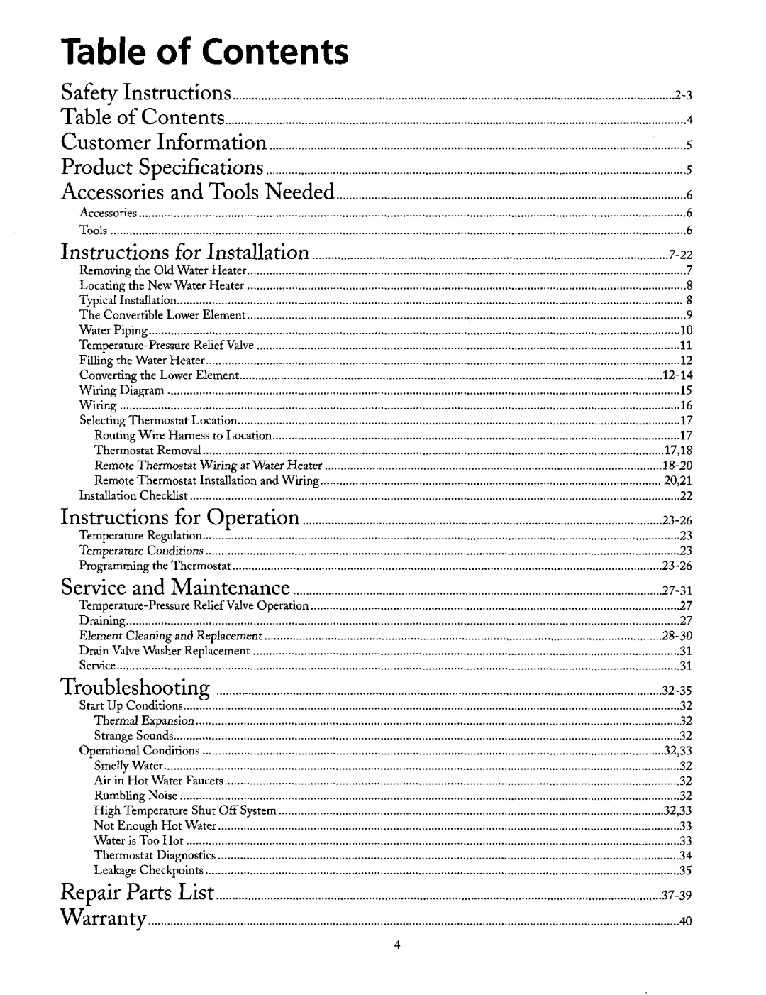 Maytag HE21250PC, HE21282PC operating instructions Table of Contents 