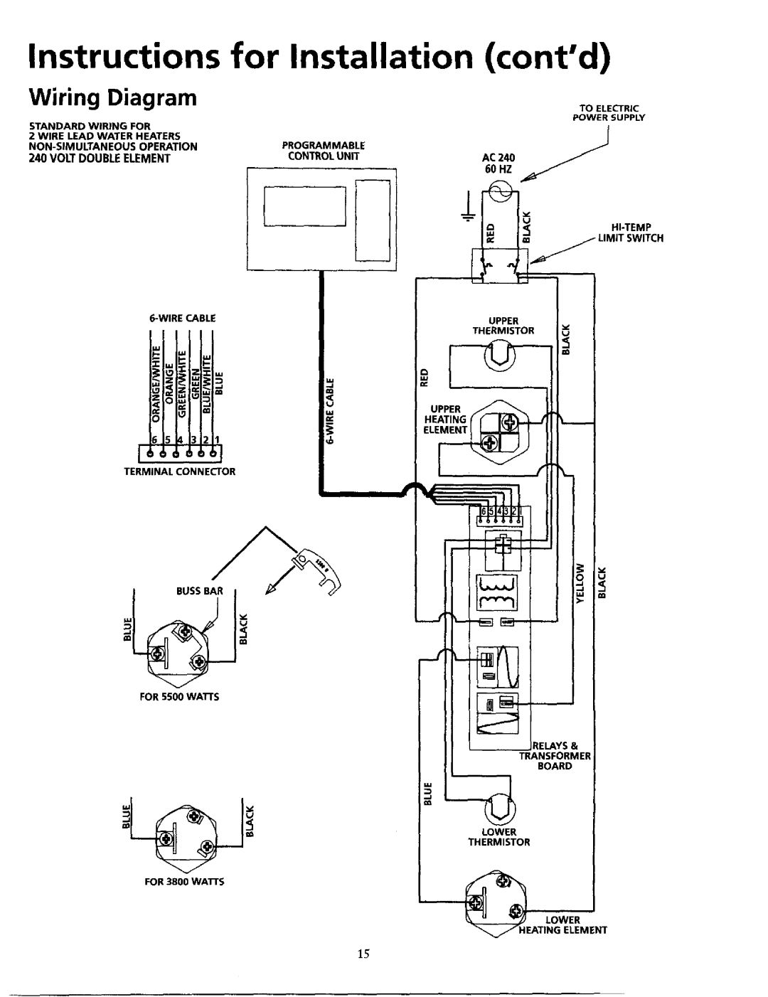 Maytag HE21282PC, HE21250PC operating instructions Wiring Diagram, Instructions for Installation contd, Toelectric 