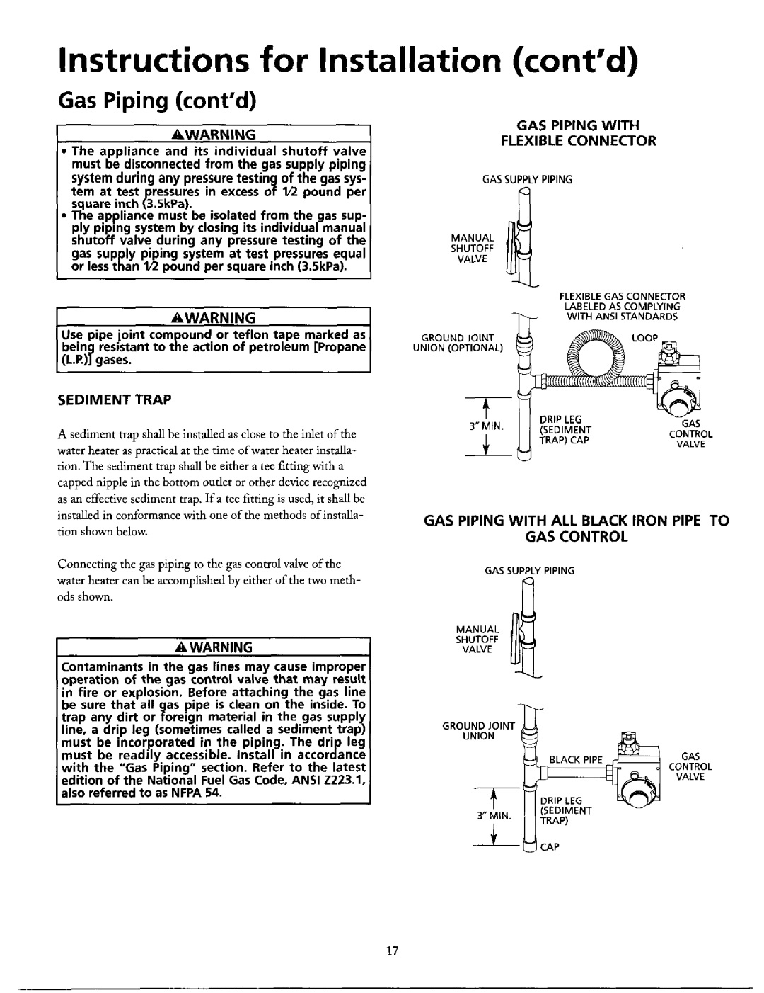 Maytag HN41240X GAS Piping with, Flexible Connector, Gassupplypiping, Manual, Labeleascomdplying, Groundjoint, Control 