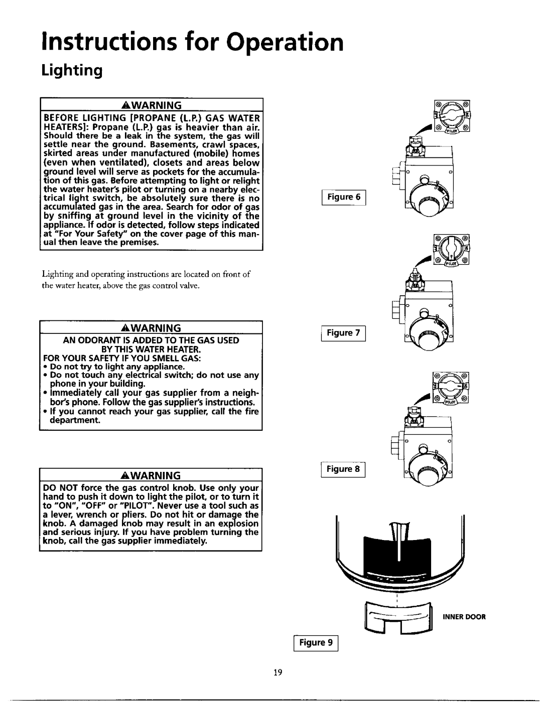 Maytag HN41240X, HN51240X manual Instructions for Operation, Lighting 