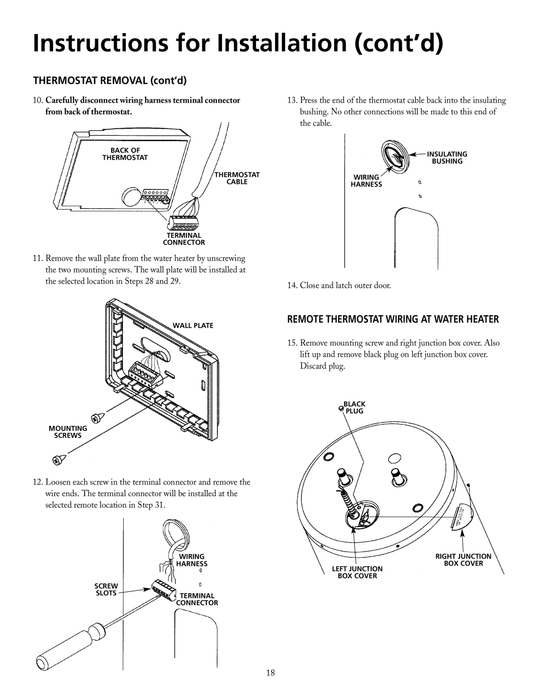 Maytag HRE21250PC, HRE21282PC manual Thermostat Removal cont’d 