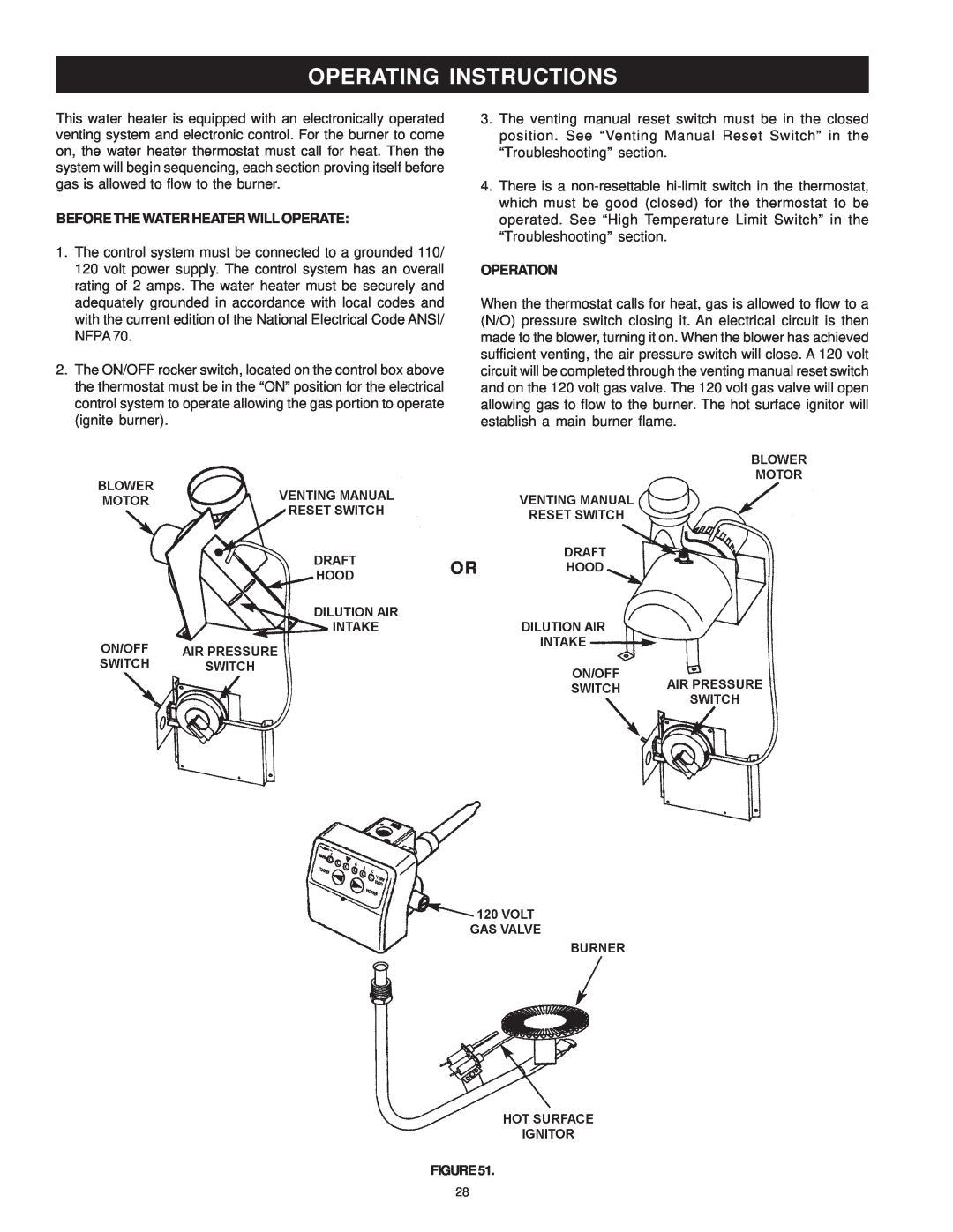 Maytag HRN31275P, HRN11250P, HRP31250P, HRP31240P Operating Instructions, Before The Water Heater Will Operate, Operation 