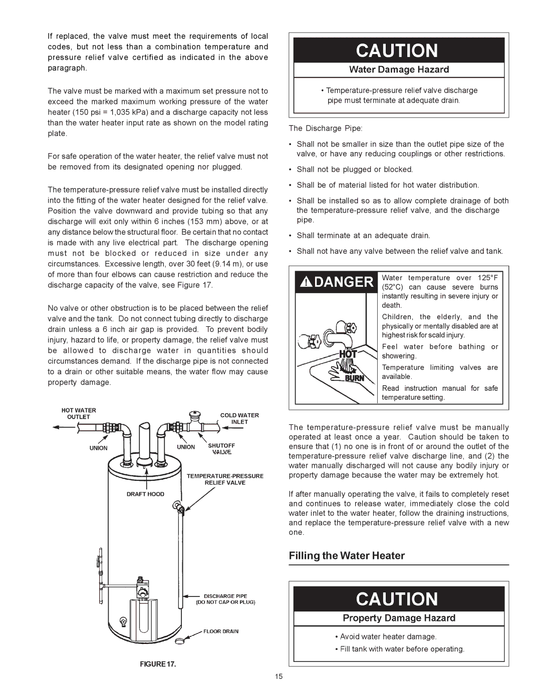 Maytag HRP5975S, HRP4975S, HRN4975S, HRN5975S manual Filling the Water Heater 