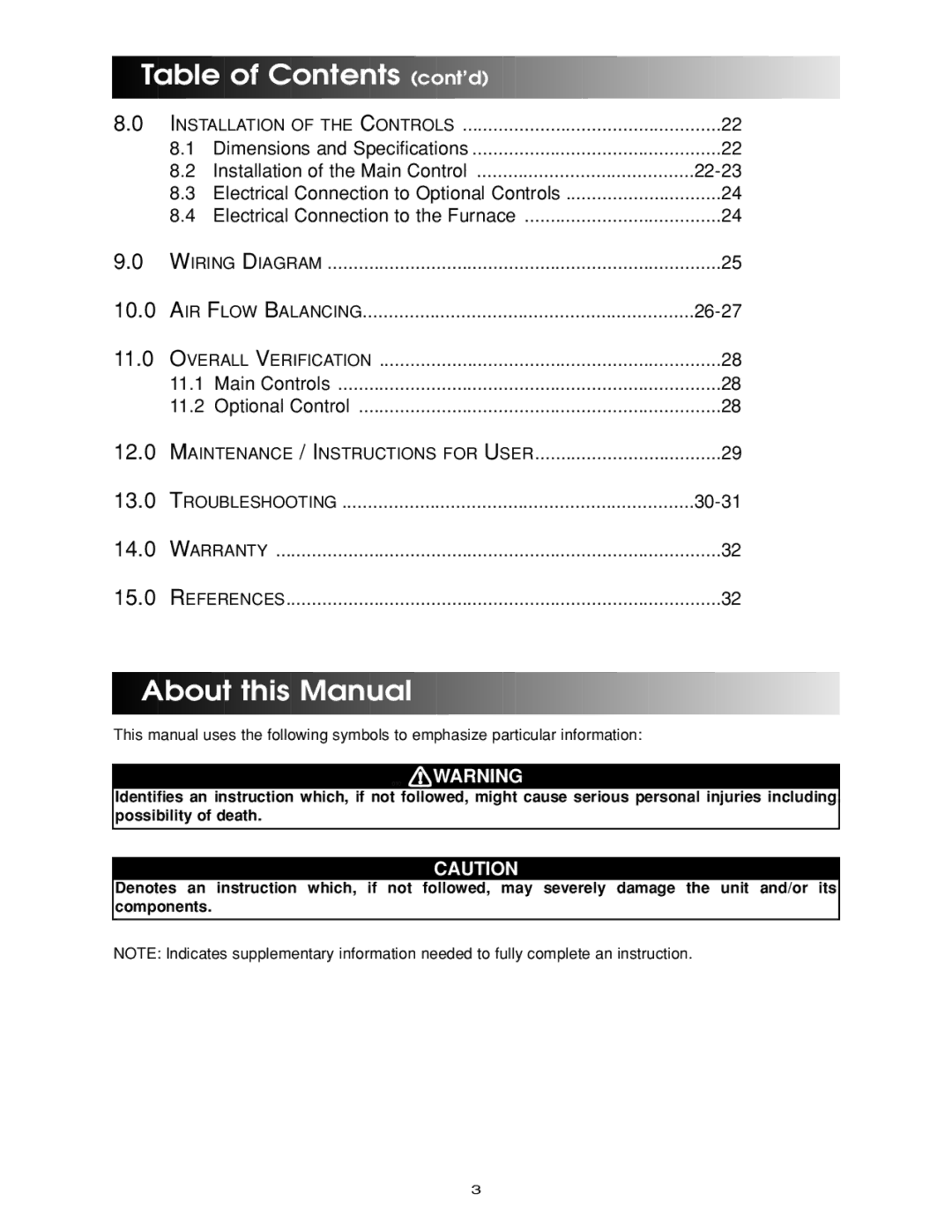 Maytag ERV-150, HRV-210, ERV-210, HRV-150 manual About this Manual, Nstallation of the C Ontrols 