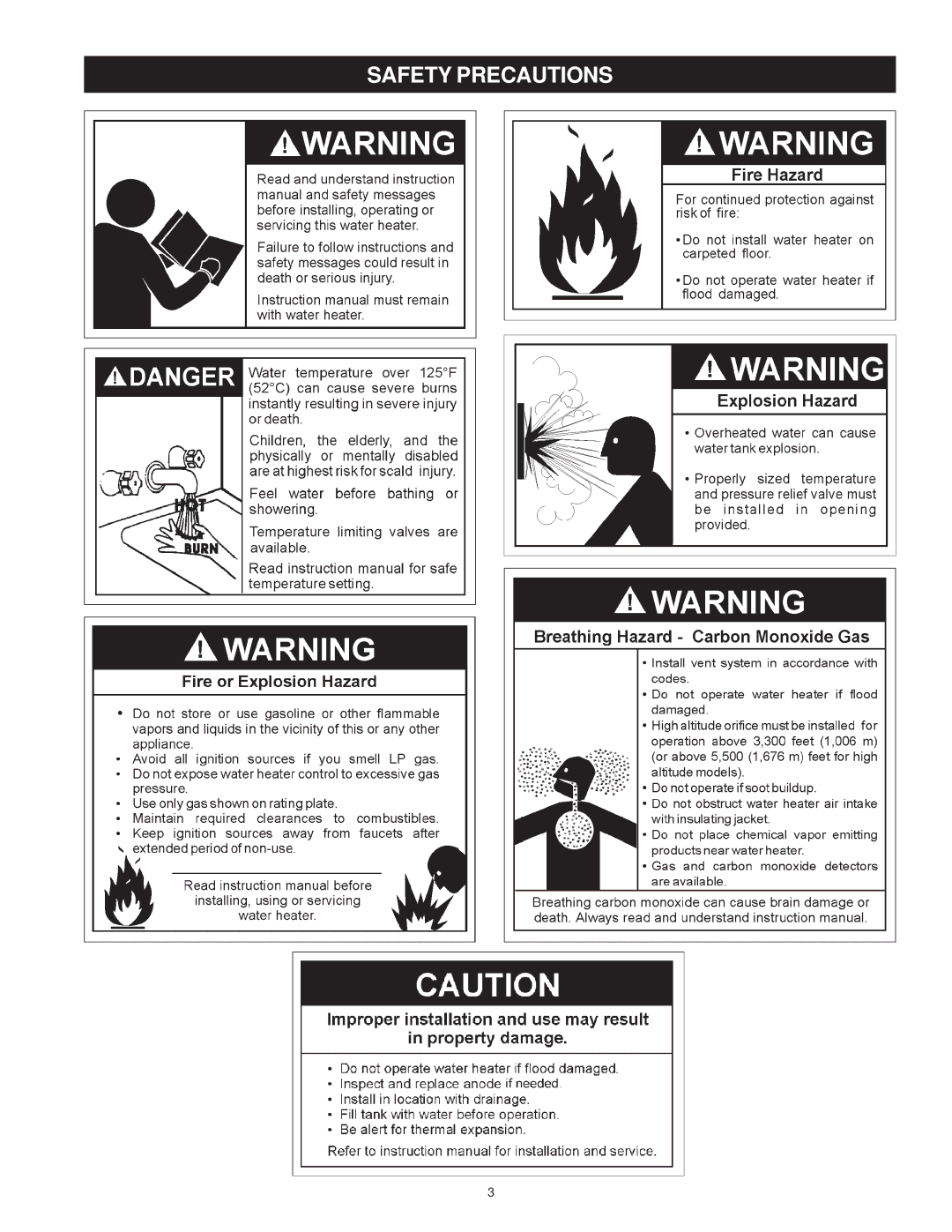 Maytag HRX40YARS, HRX50YART, HRX40YQRT, HRX40HART, HRX40YART, HRX40HARS, HRX40HQRT manual Safety Precautions 