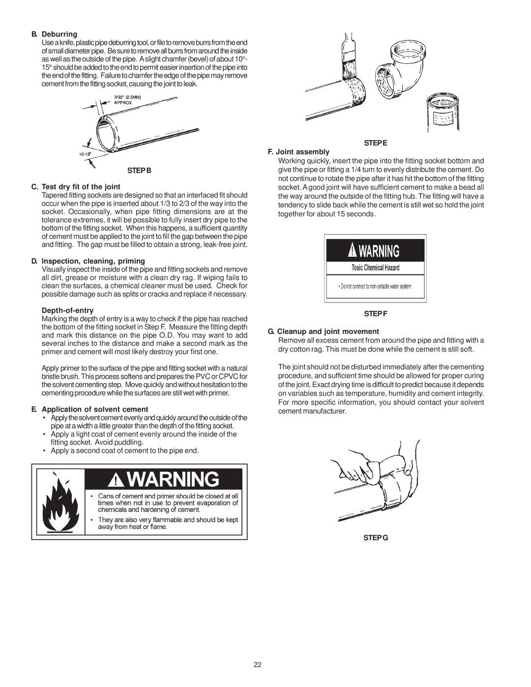 Maytag HV650YBVITCGA, HV650HBVITCGA, HV640YBVITCGA, HV640HBVITCGA manual Stepb, Stepe, Stepf, Step G 