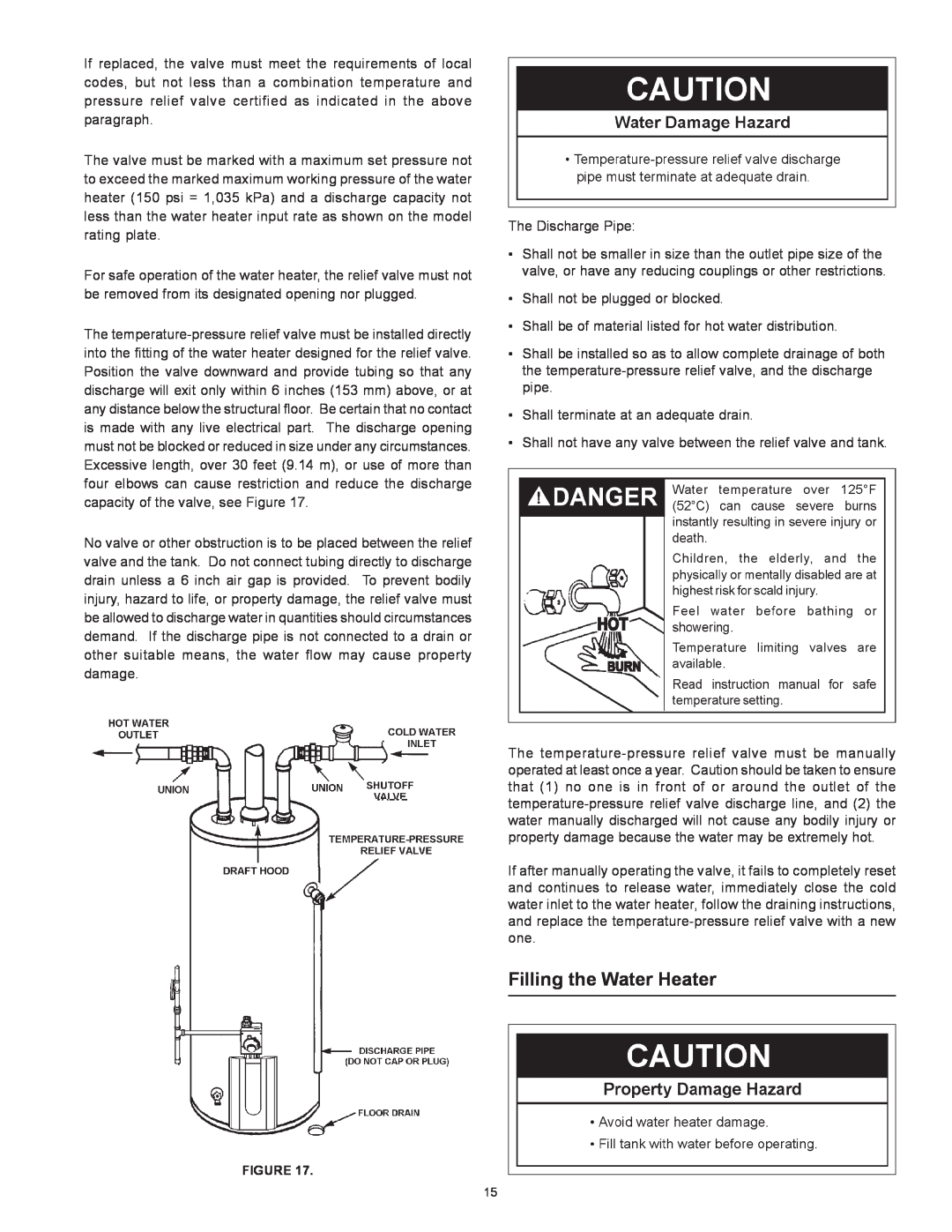 Maytag HXN4975S manual Filling the Water Heater 