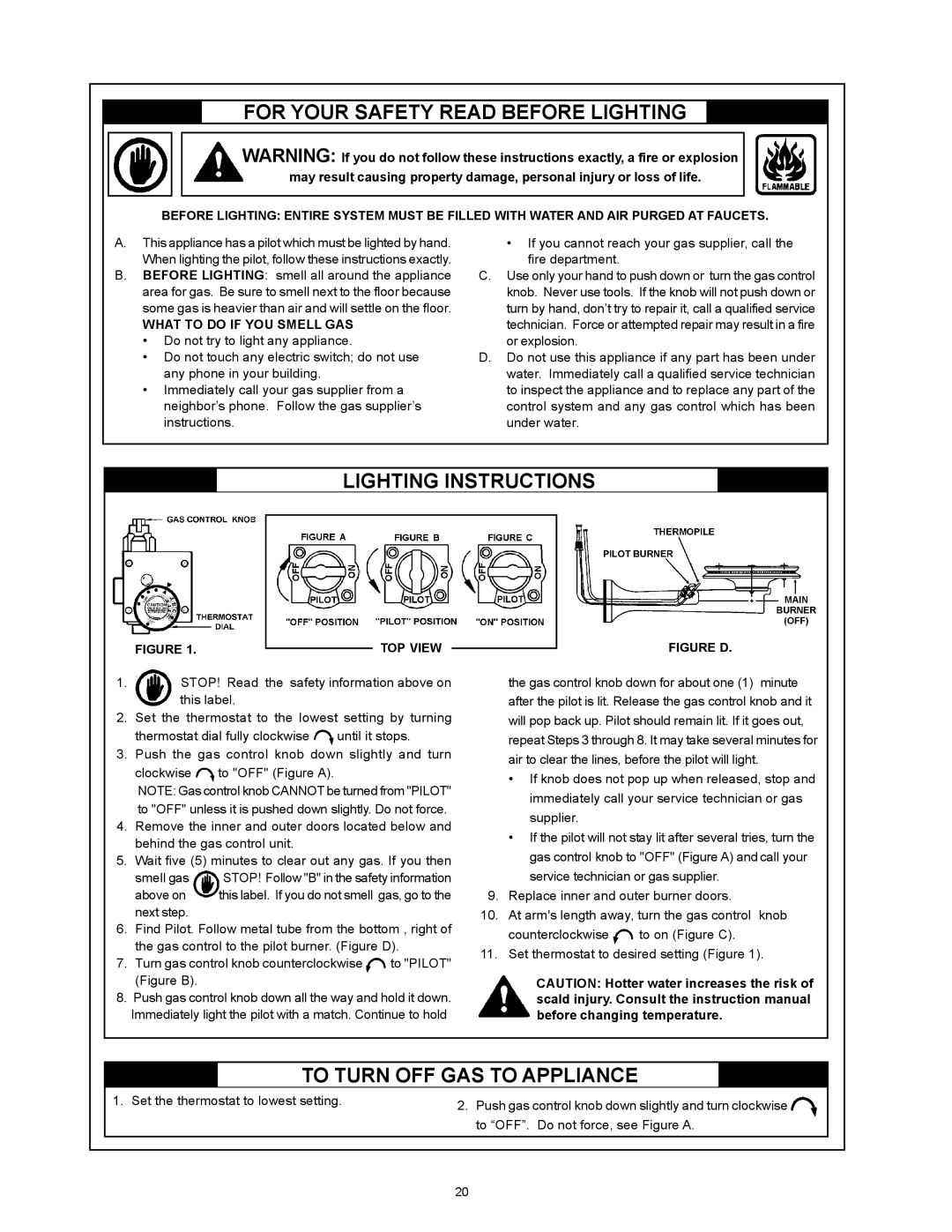 Maytag HXN4975S manual For Your Safety Read Before Lighting, Lighting Instructions, To Turn Off Gas To Appliance, Figure 