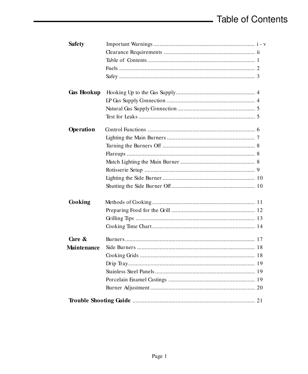 Maytag JA460, JA580 user manual Table of Contents 