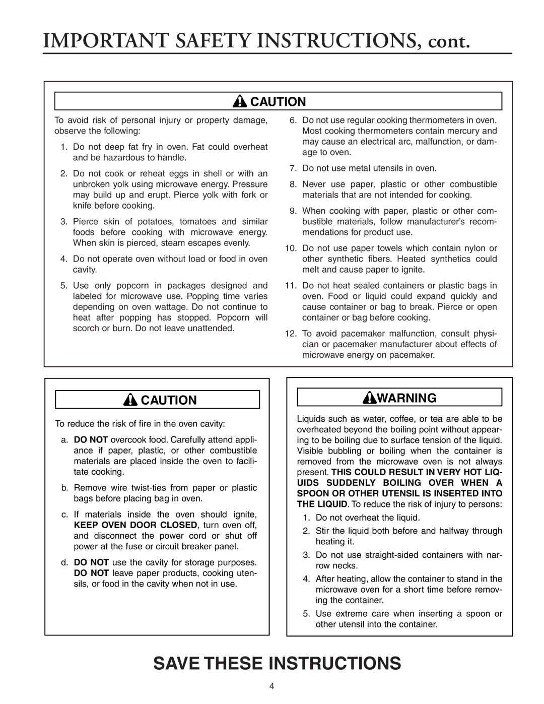 Maytag JMC8127DD, JMC8130DD owner manual Important Safety INSTRUCTIONS 