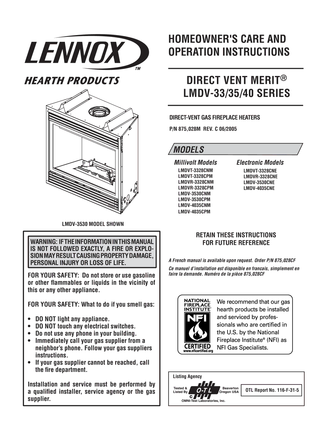 Maytag LMDV-33 SERIES, LMDV-40 SERIES manual Retain These Instructions For Future Reference, 875,028M REV. C 06/2005 