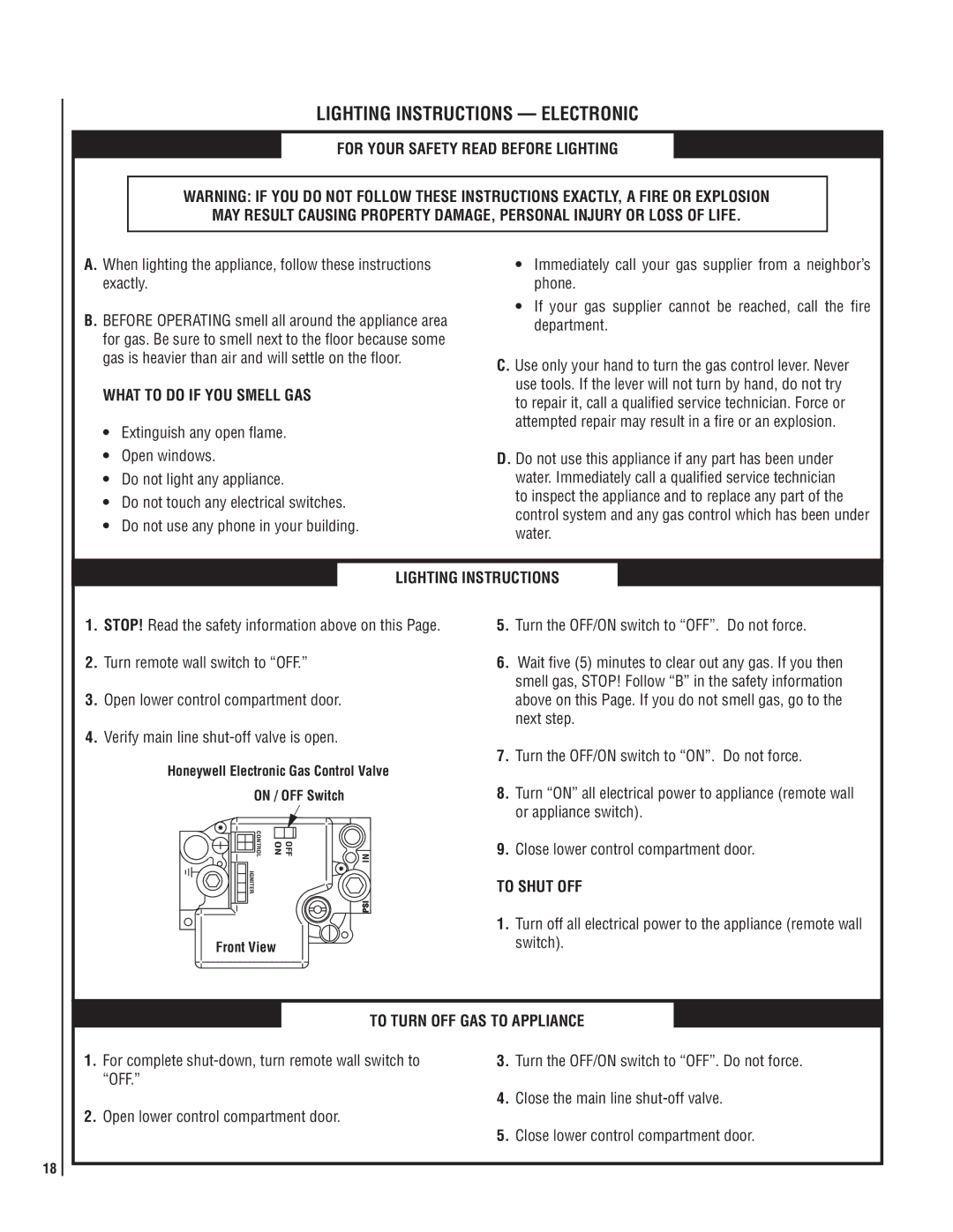 Maytag LMDV-40 SERIES, LMDV-33 SERIES manual Lighting Instructions Electronic, What to do if YOU Smell GAS, To Shut OFF 