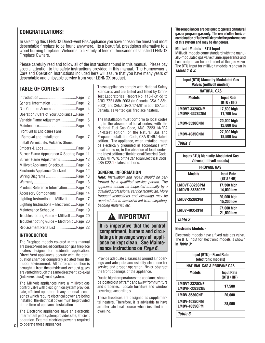 Maytag LMDV-35 SERIES, LMDV-40 SERIES, LMDV-33 SERIES manual Congratulations, Table of Contents 