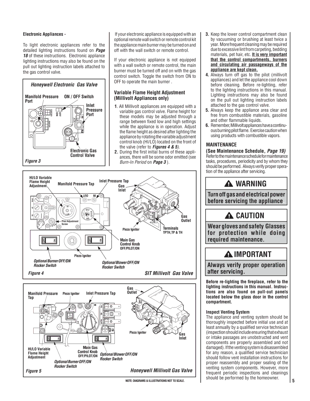 Maytag LMDV-35 SERIES, LMDV-40 SERIES, LMDV-33 SERIES manual See Maintenance Schedule, SIT Millivolt Gas Valve 