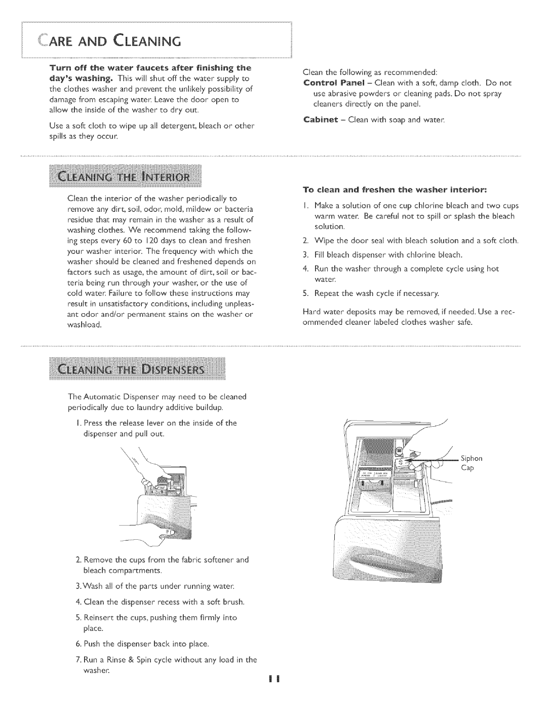Maytag MAH-3 operating instructions Are And Cleanung 