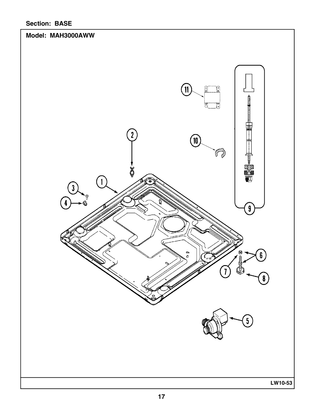 Maytag manual Section Base Model MAH3000AWW 