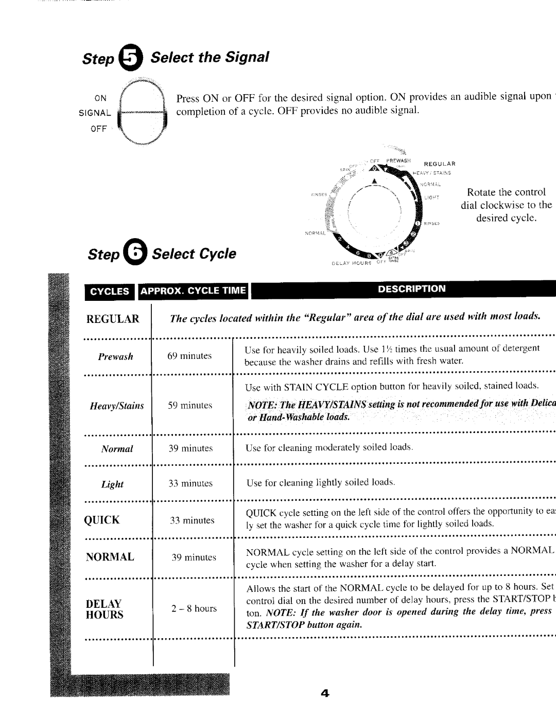 Maytag MAH550 warranty Select the Signal 