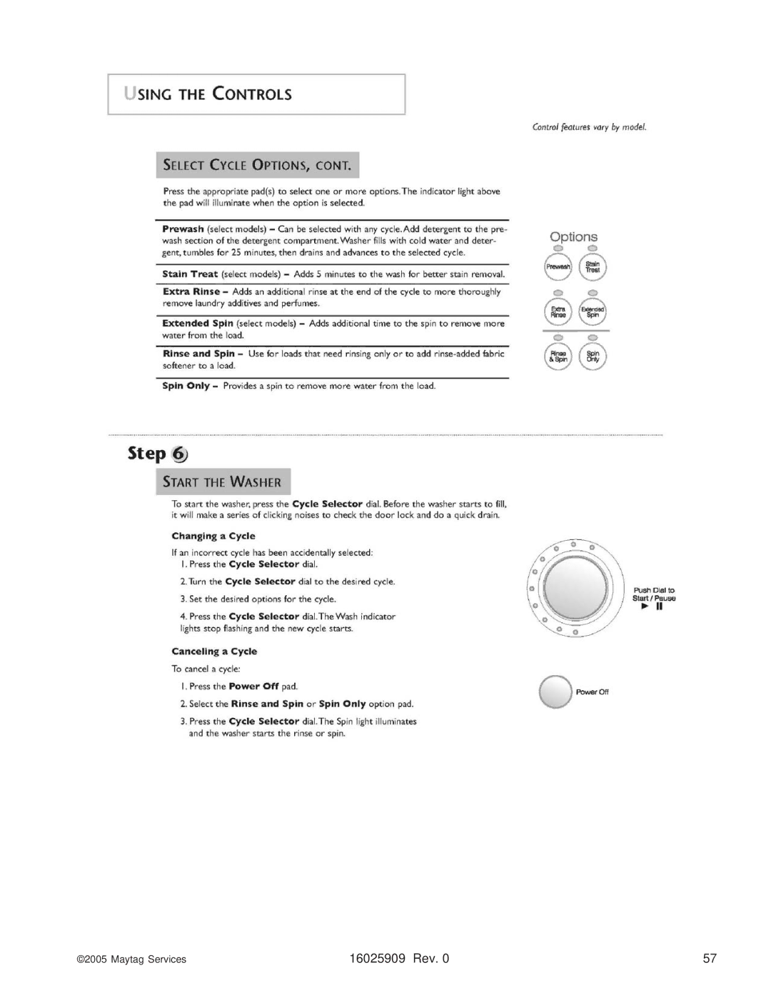 Maytag MAH9700AW* manual 16025909 Rev 