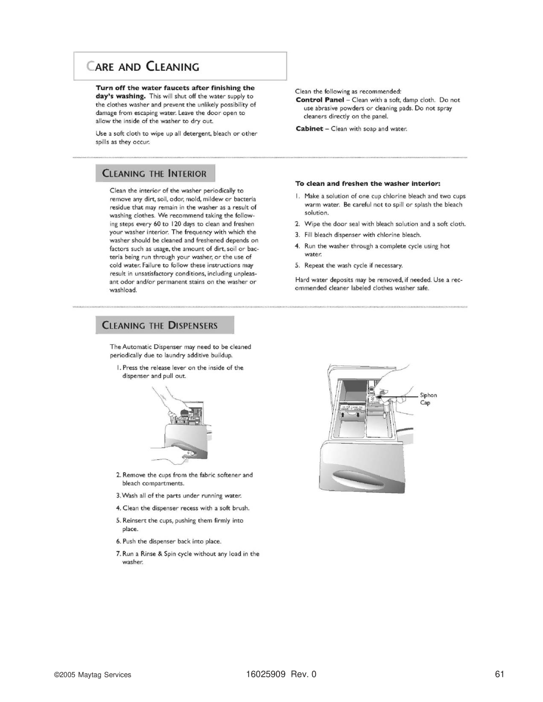 Maytag MAH9700AW* manual 16025909 Rev 