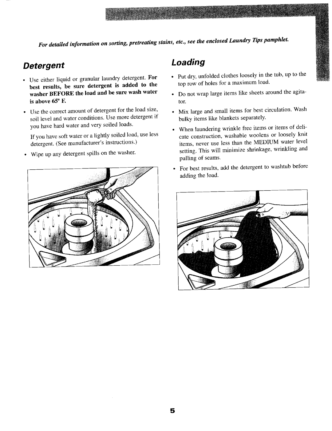 Maytag MAV-2 warranty Detergent, Loading 