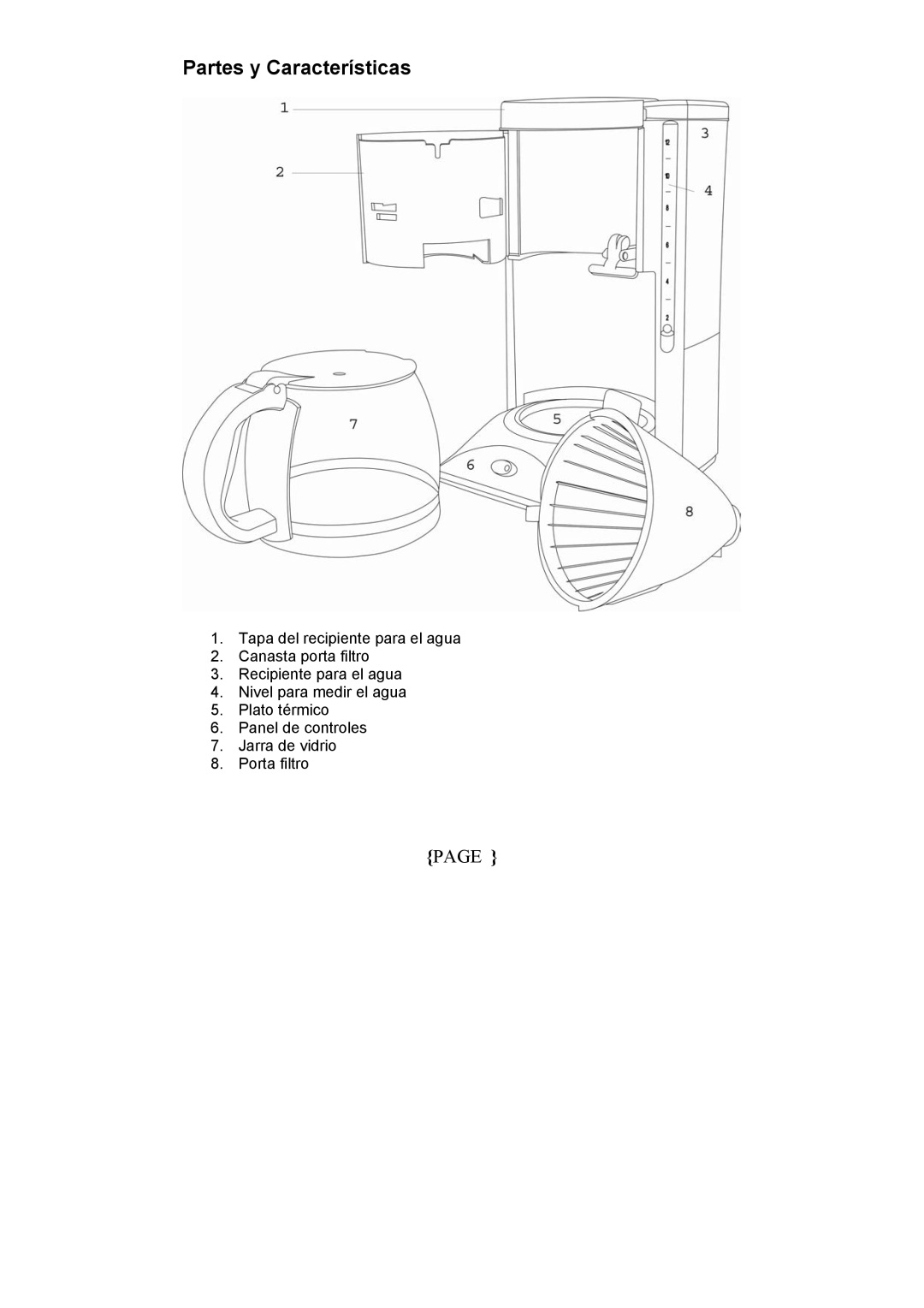 Maytag MCCM1NW12, MCCM1NB12 operating instructions Partes y Características 