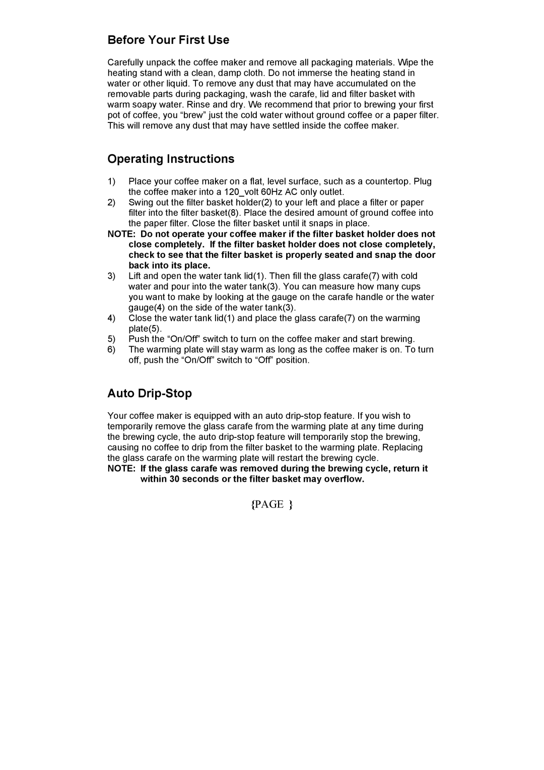 Maytag MCCM1NB12, MCCM1NW12 operating instructions Before Your First Use, Operating Instructions 