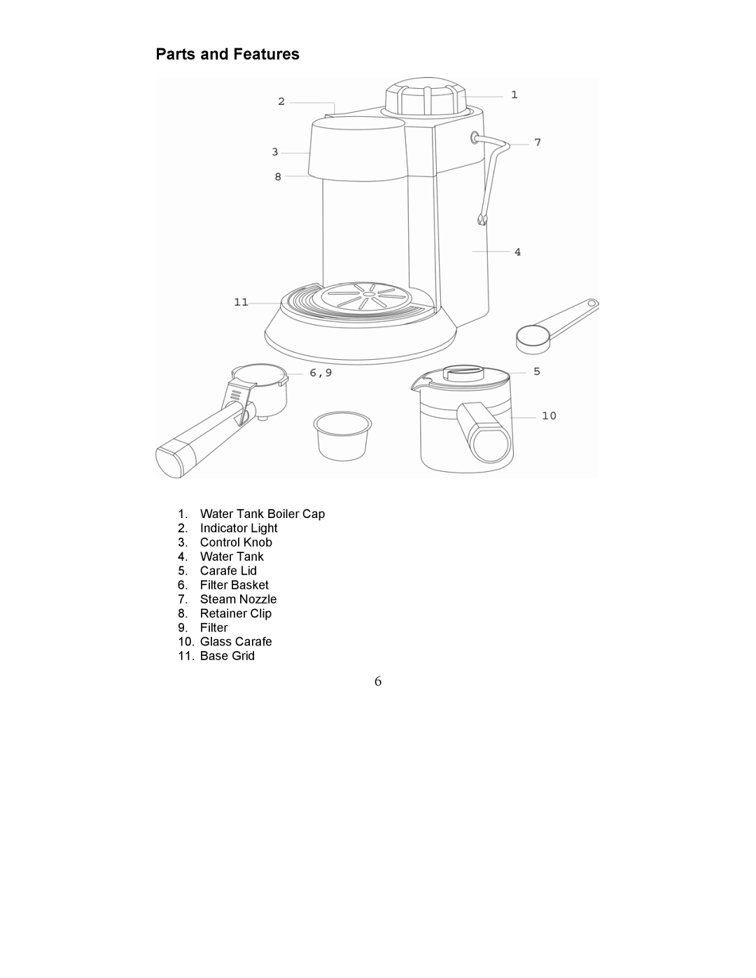 Maytag MCEM1B manual Parts and Features 