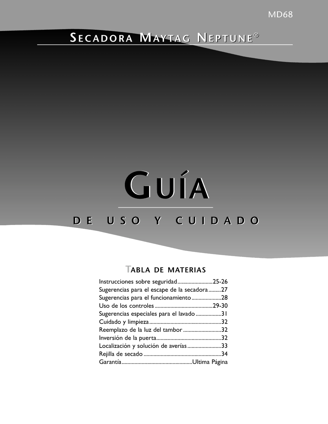 Maytag MD68 warranty Instrucciones sobre seguridad, Sugerencias para el escape de la secadora 