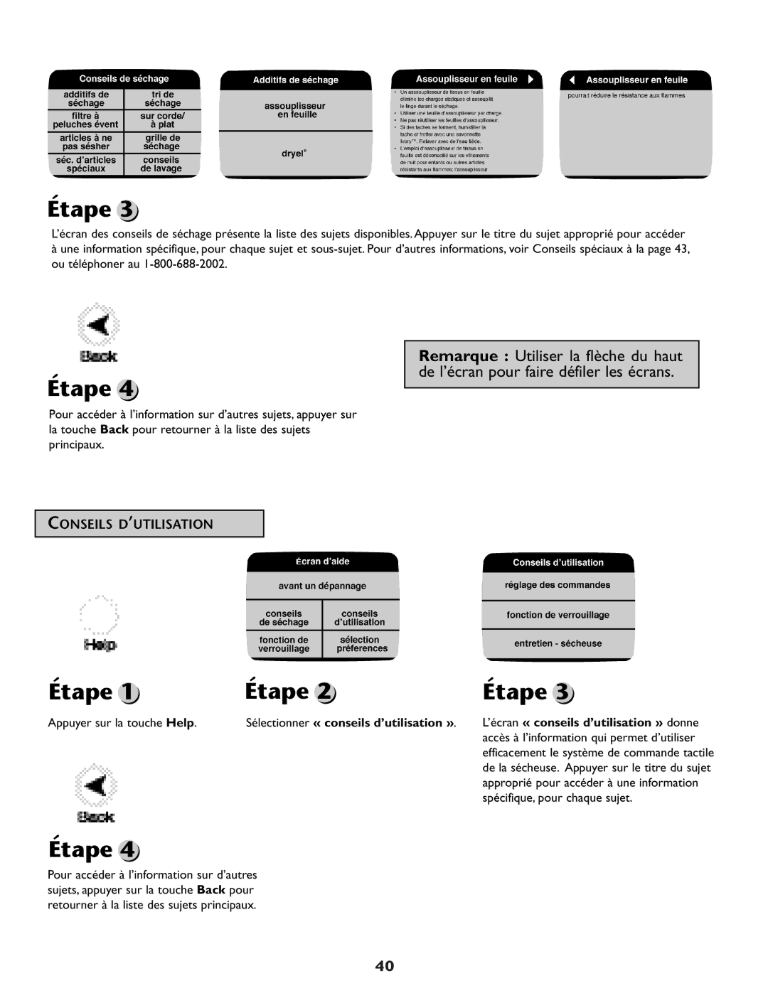 Maytag MD98 warranty Conseils D’UTILISATION 