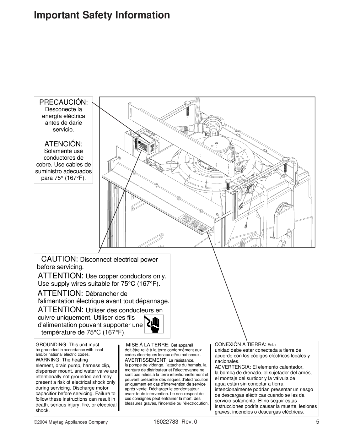 Maytag JDB1060AW, MDB8750AW, MDB9750AW, JDB2150AWP, JDB2100AW, JDB1100AW manual Precaución 