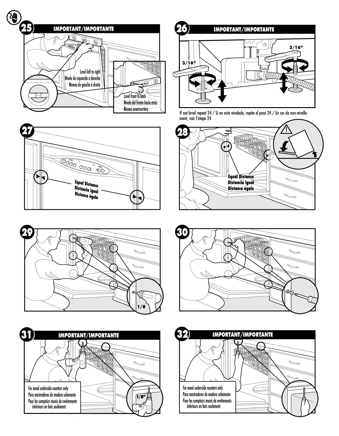 Maytag MDB9750AW, MDB8750AW, JDB2150AWP, JDB2100AW, JDB1100AW, JDB1060AW manual Important/Importante 