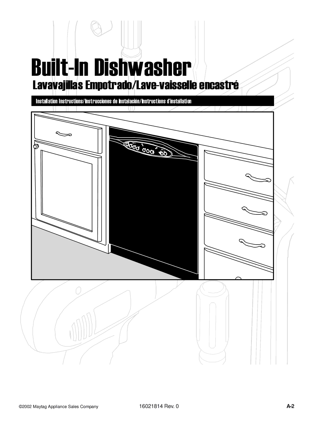 Maytag MDBH970AW, MDBH950AW, MDB9600AW, MDBL540AW, MDBF750AW, MDBF550AW, MDB8600AW, JDB4000AW, MDB7600AW manual Built-In Dishwasher 