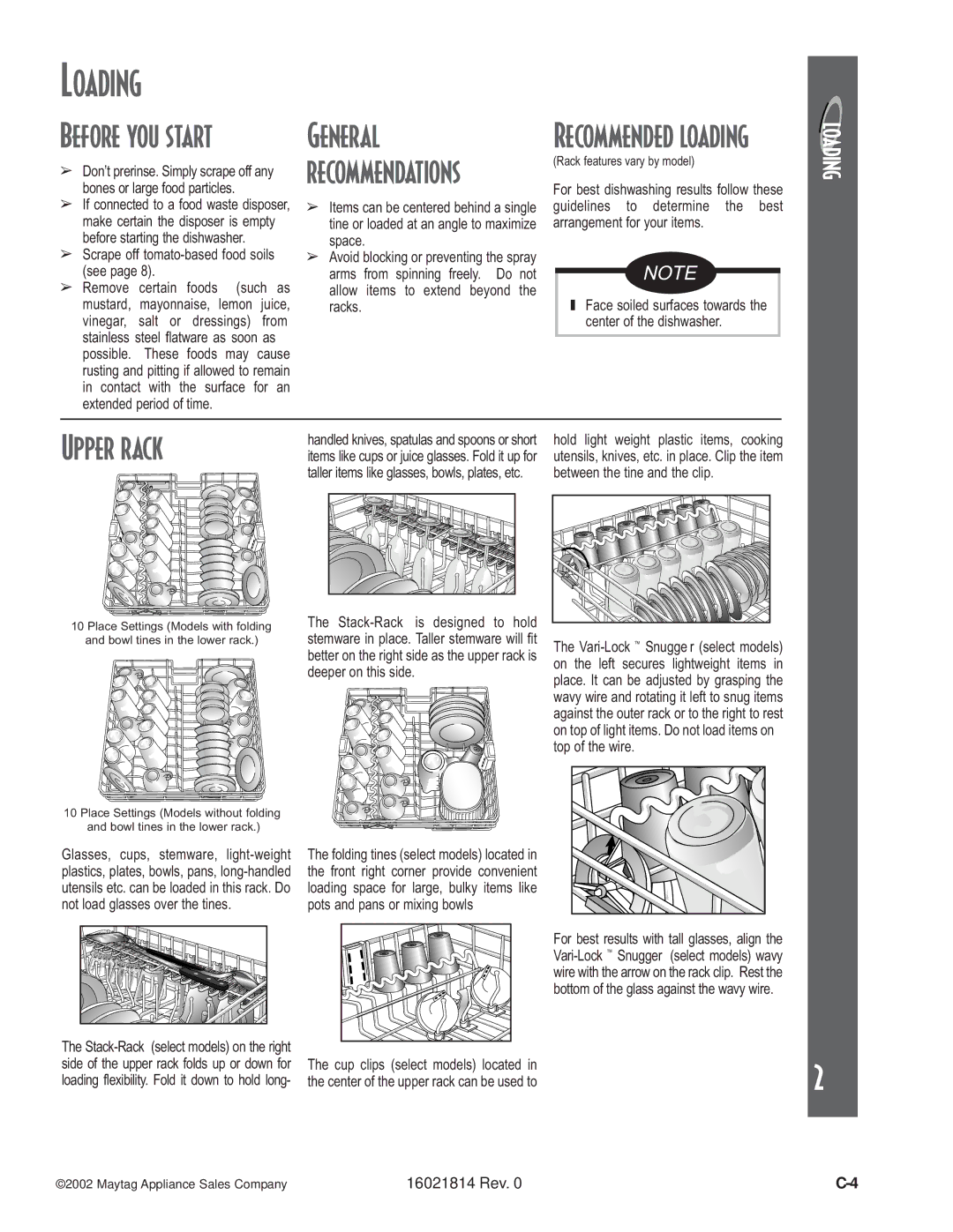 Maytag MDB8600AW, MDBH950AW, MDB9600AW, MDBL540AW, MDBF750AW, MDBH970AW, MDBF550AW, JDB4000AW, MDB7600AW, MDB6600AW manual Loading 