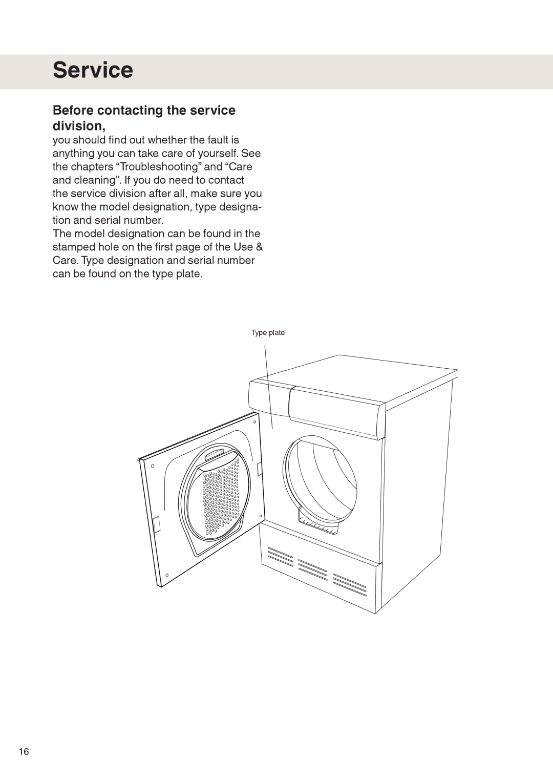 Maytag MDE9601 operating instructions Service, Before contacting the service division 