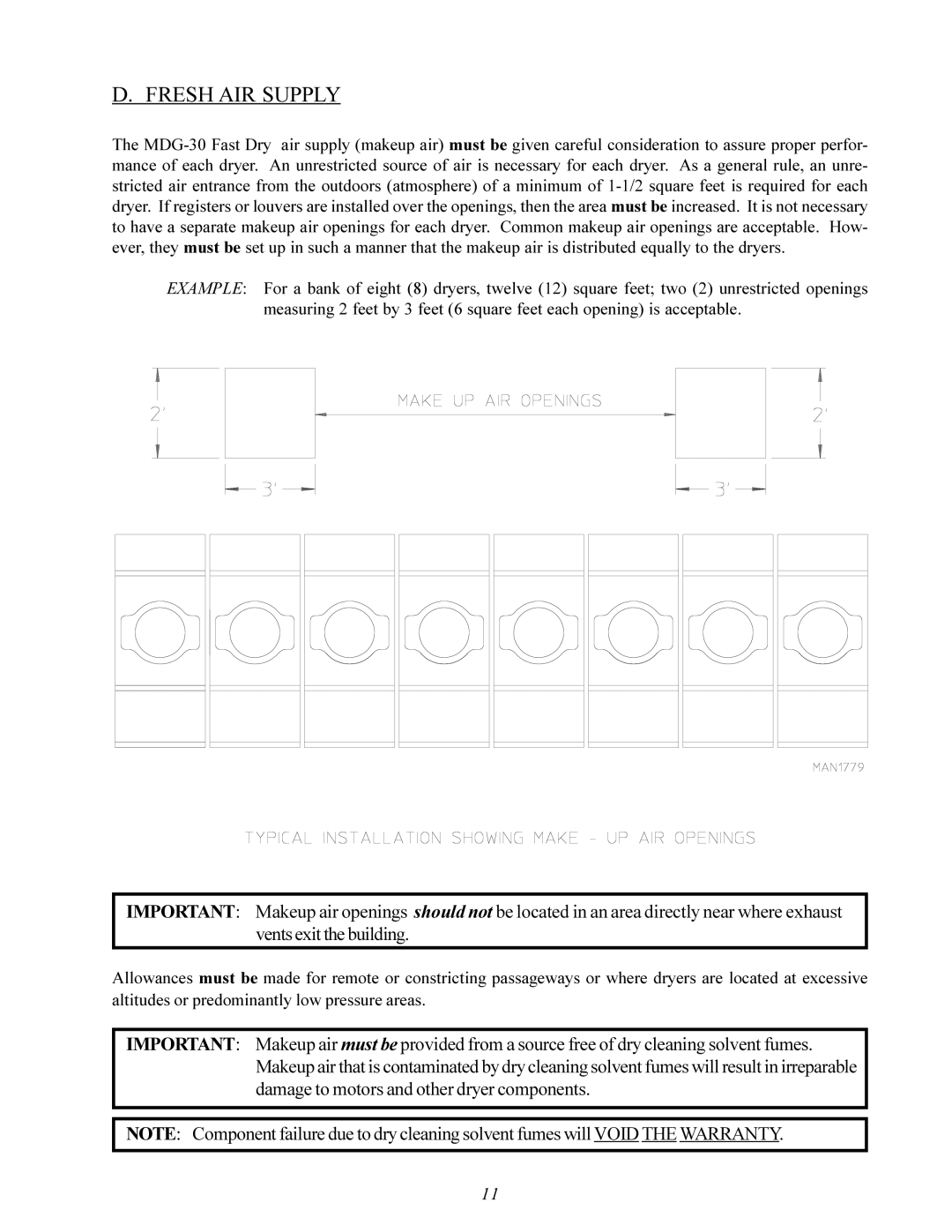 Maytag MDG-30 manual Fresh AIR Supply 