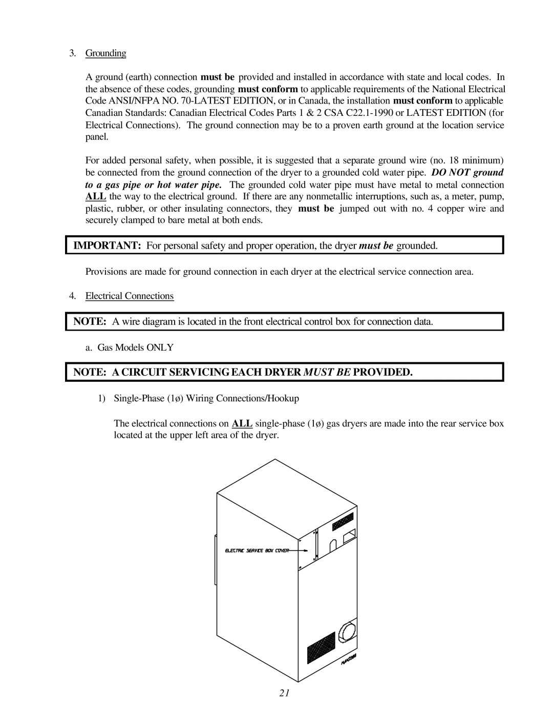 Maytag MDG-75 installation manual 