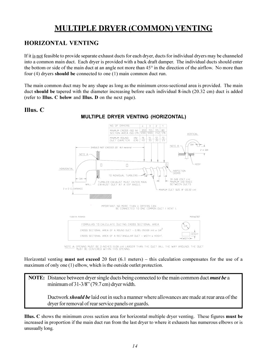 Maytag MDG30PCC installation manual Multiple Dryer Common Venting 