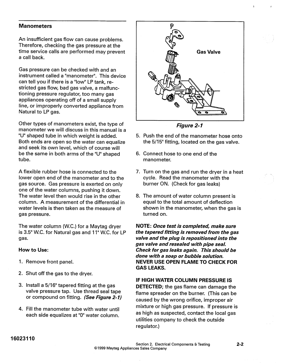 Maytag MDG9800, MDE DG5500 service manual 