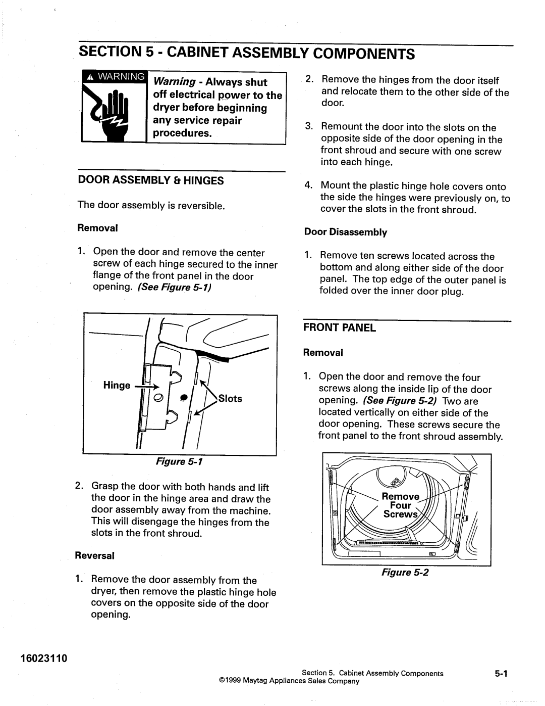 Maytag MDE DG5500, MDG9800 service manual 