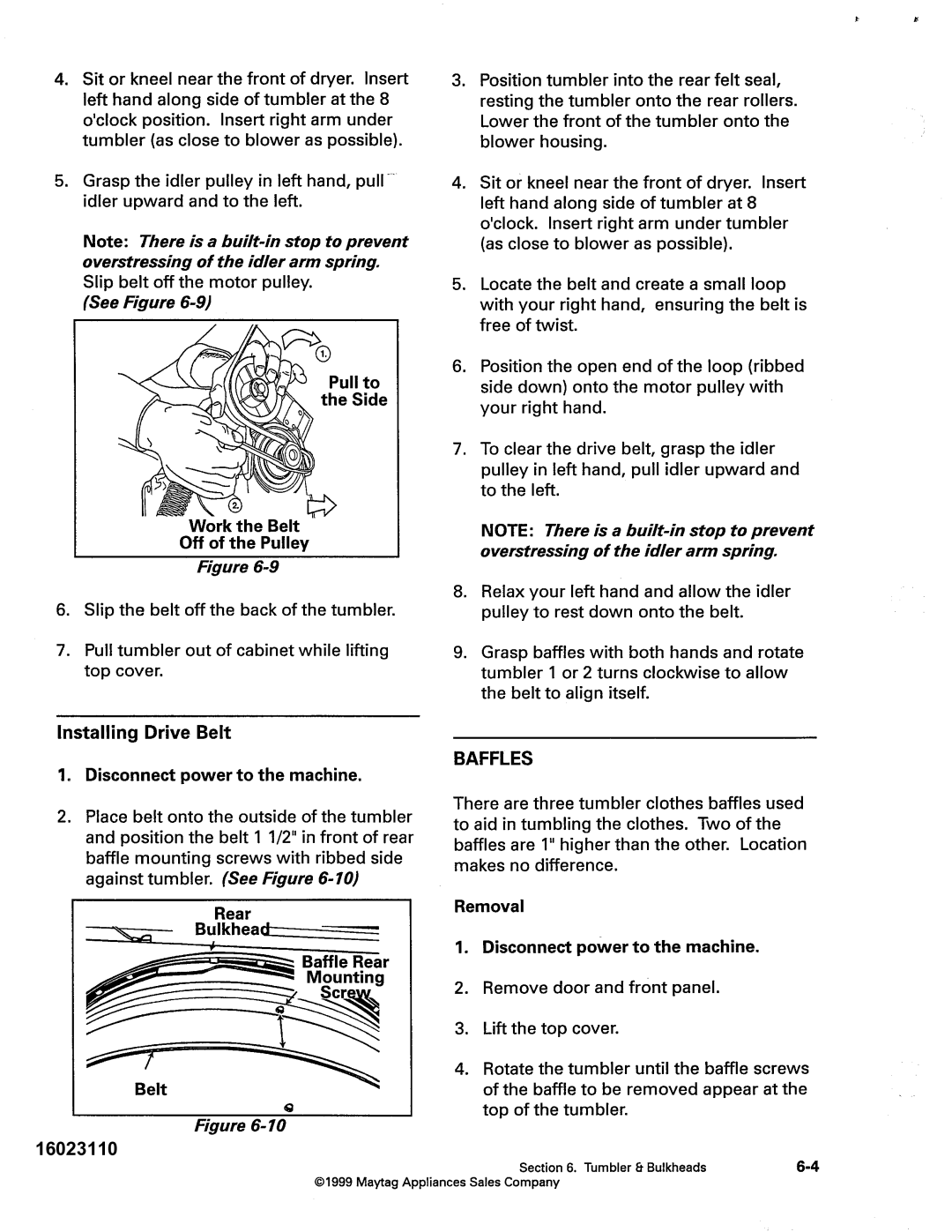 Maytag MDG9800, MDE DG5500 service manual 